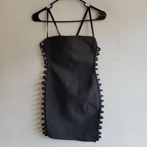 Women's medium Windsor mini short dress bodycon strappy sides black stretchy